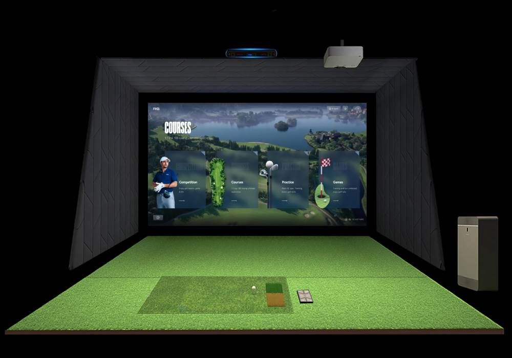 RG Golf simulator system components diagram